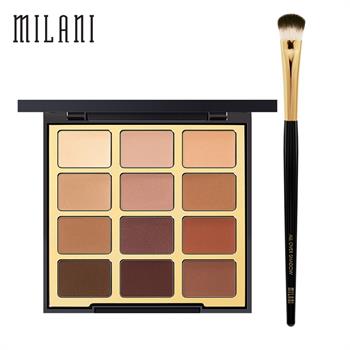 集美优彩妆 milani12色眼影+眼影刷
